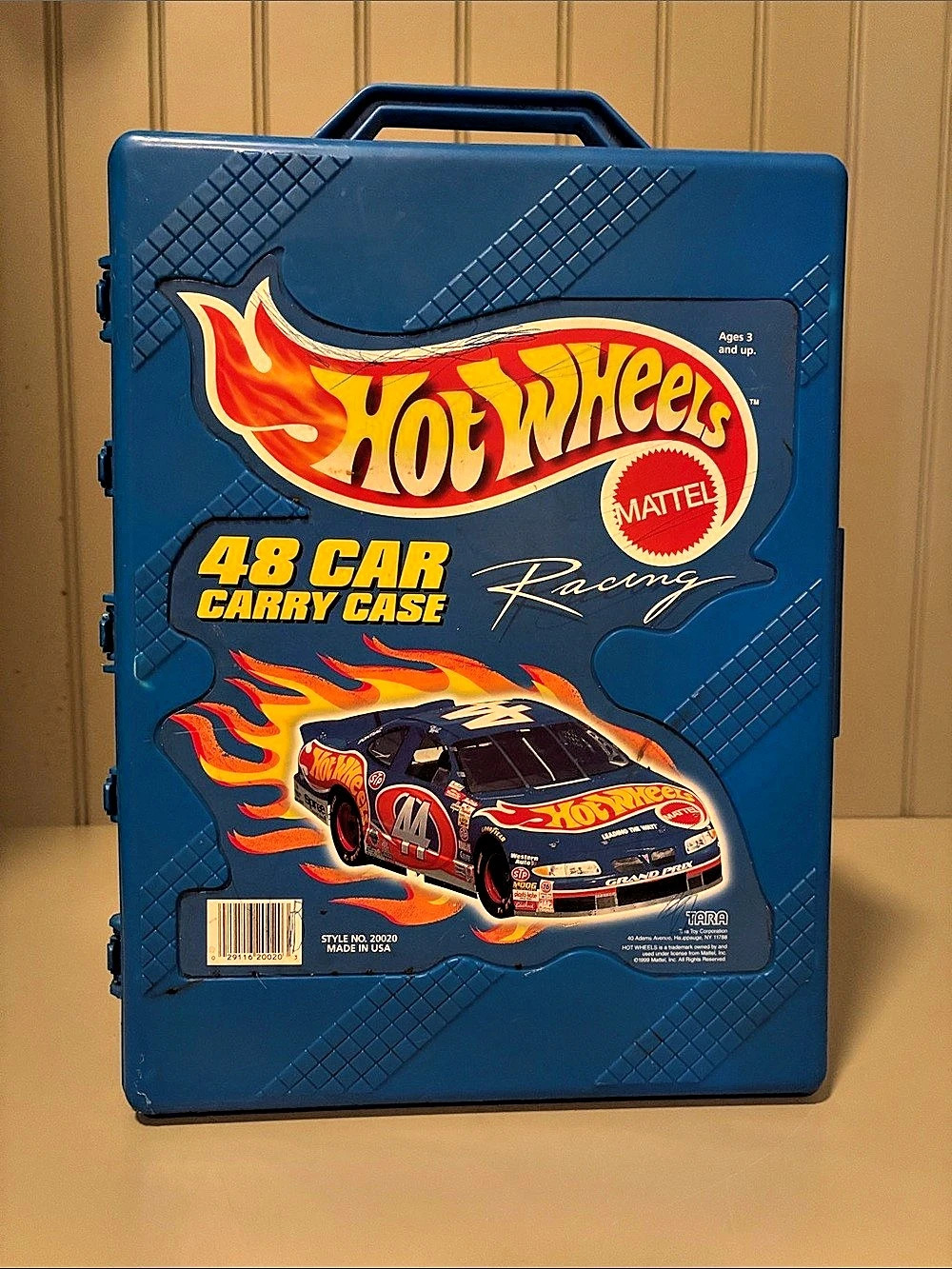 1998 Hot Wheels 48 Car Carry Case Racing Blue & Red with Cars